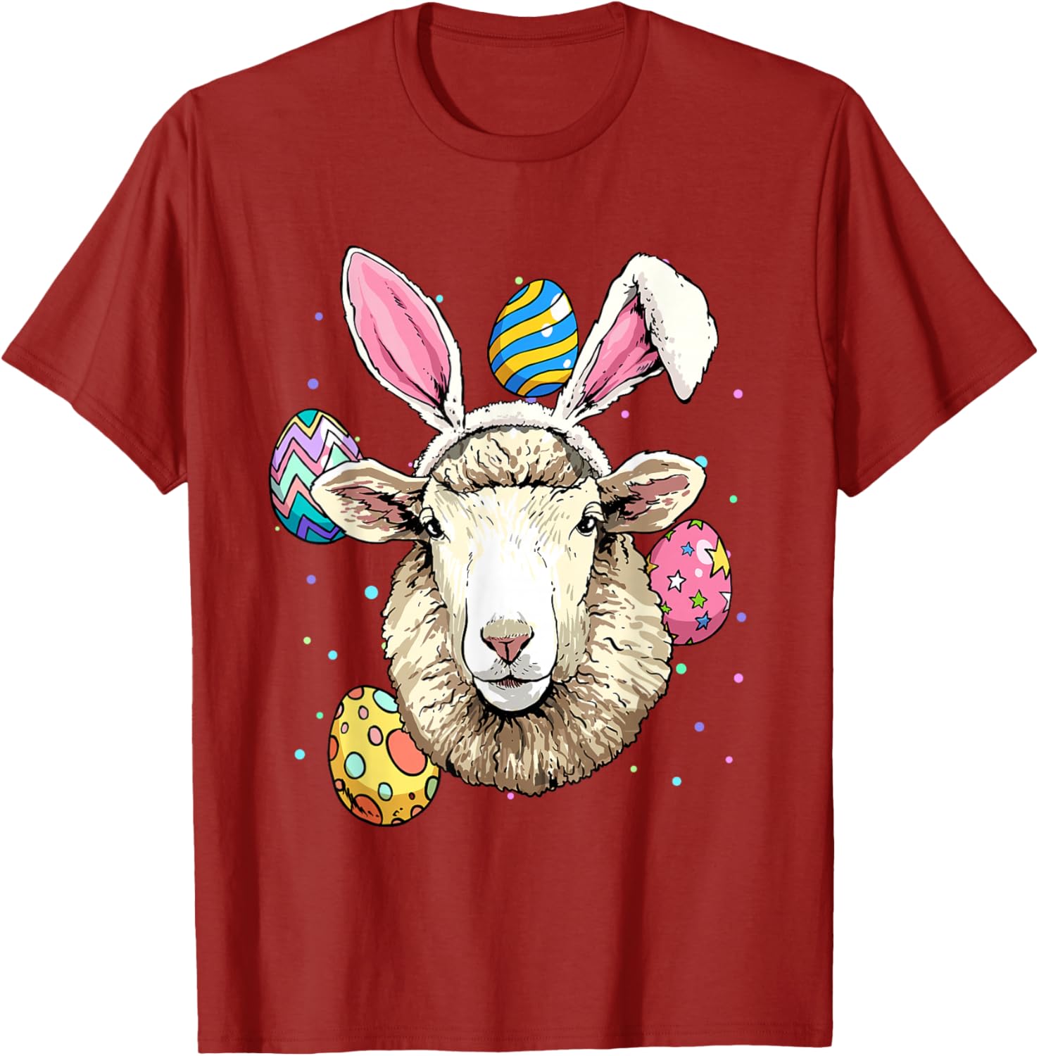 Пасхальная Овечка Ушки Зайца Смешная Графическая Футболка Повседневная Мужская Хлопковая Футболка S
