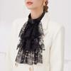 Perfect Match White Retro Lace Flower Ruffle Neck Decorative False Collar  Detachable Collar Stage Cosplay Fake Collar Shirt Dress Accessories