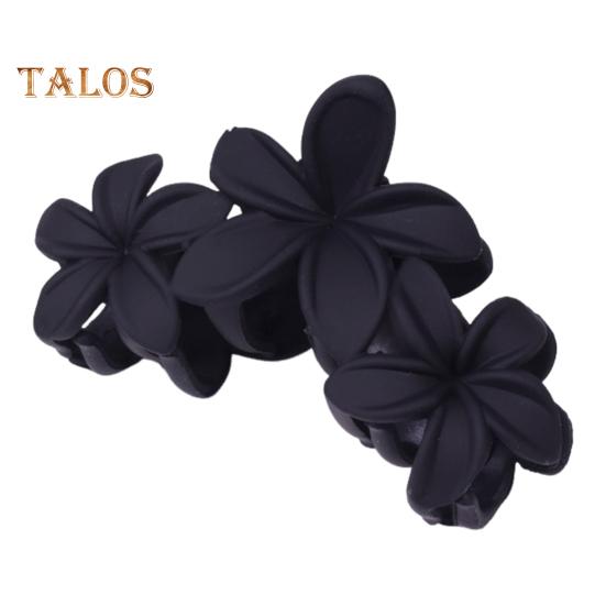 Women Plastic Hair Claw Flower Shape Candy Color Hair Clip Anti-slip Design Strong Grip Hair Claw Back Head Hair Clip Headwear