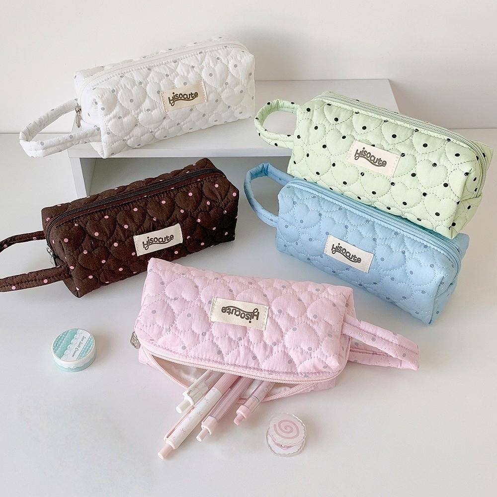 Mit Lanyard Koreanische Punkte Schreibwarentasche Stiftebeutel Stoff Federmäppchen Liebe Stifteetui Büro