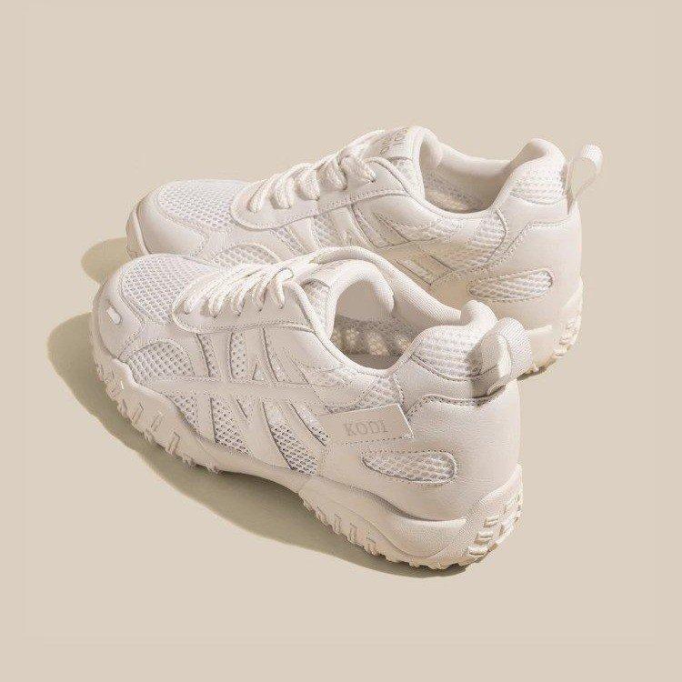 7Cm inner height increase German training shoes women's 2025 new summer mesh breathable thick sole fashion versatile sports and leisure shoes