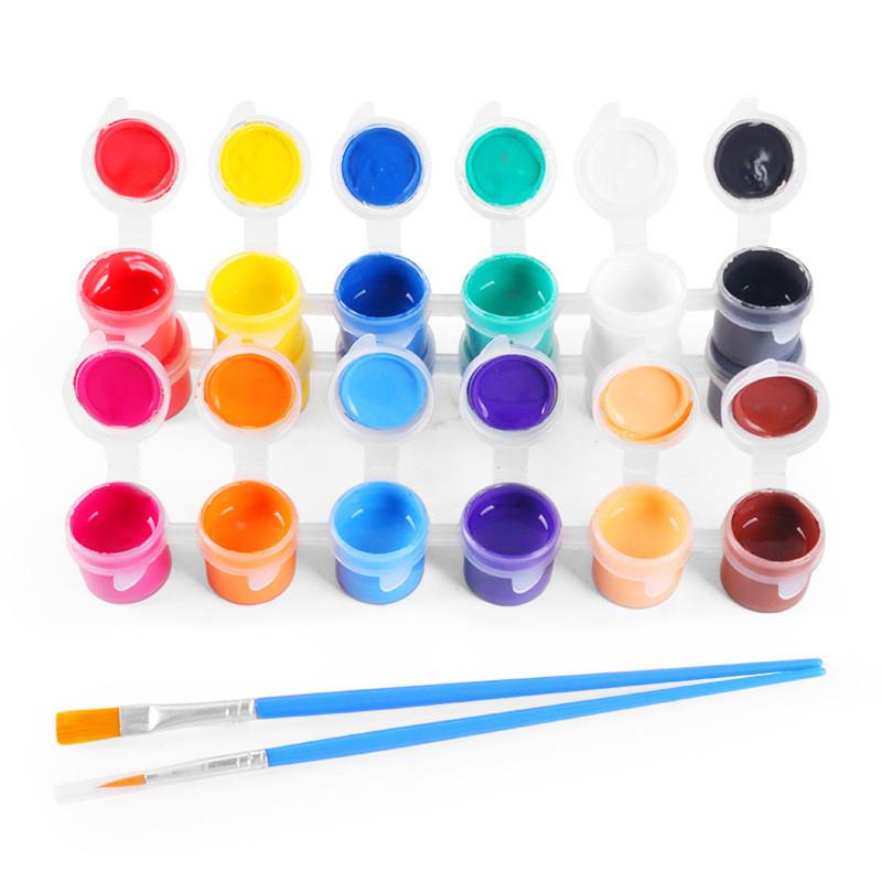 Artistic Painting Diy Set For Kids Featuring Colorful Doodle Apron And Vibrant Watercolors