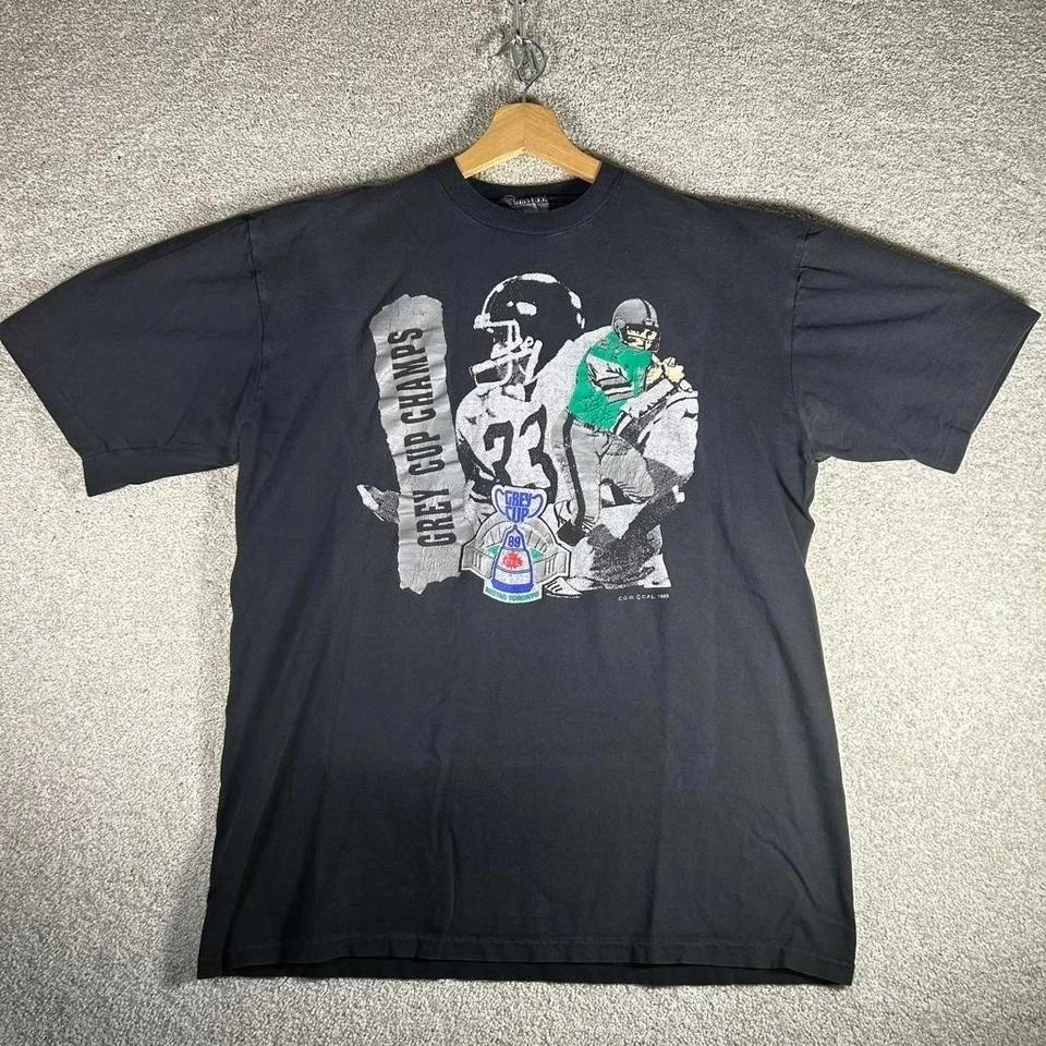 

Vintage 1989 Saskatoon Roughriders Canadian football league tshirt CFL L