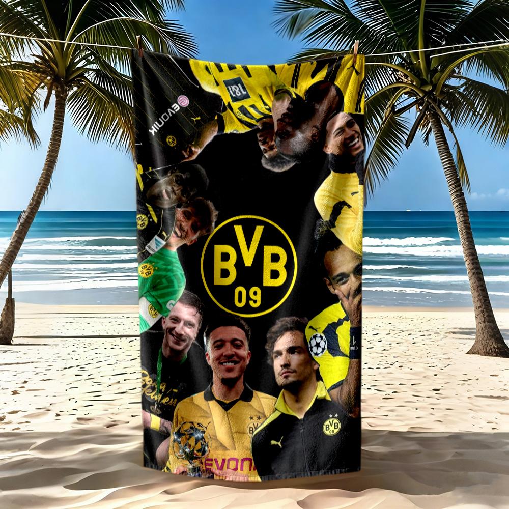 Borussia Dortmund Beach Towel Super Soft Absorbent Comfortable Lightweight Perfect For Traveling Yoga Camping And Swimming