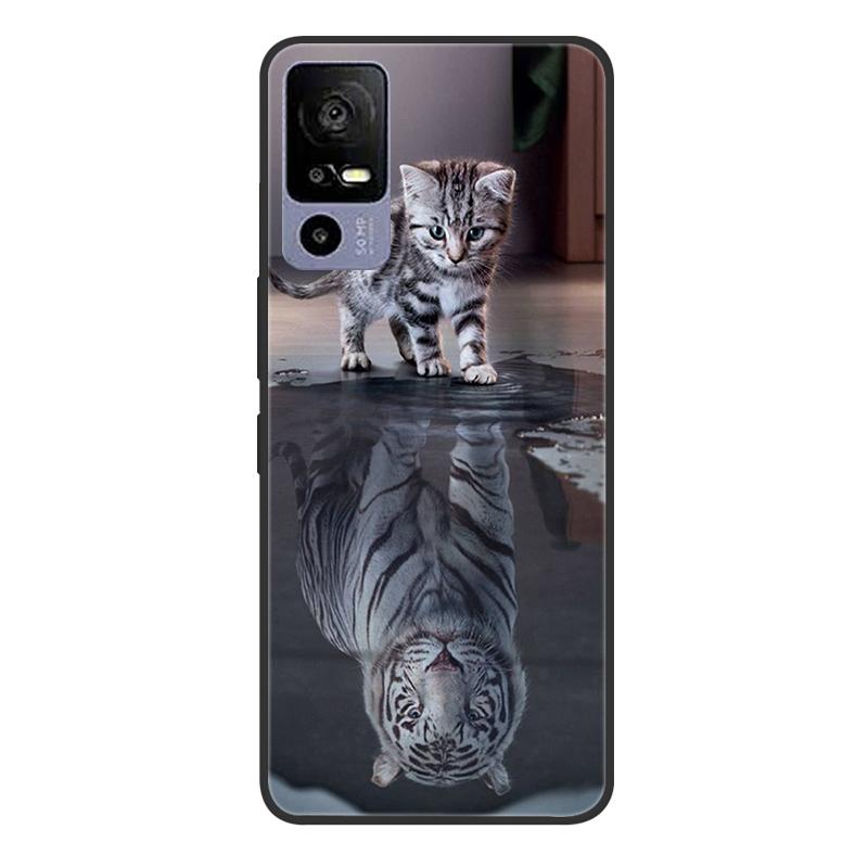 For TCL 40R 5G T771A Case Painted Soft Black Silicone Bumper Phone Cover for TCL 40 R 5G 6.6" Case TCL40R 40R Etui Coque Fundas