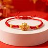 1pcs 2026 Horse Year Red Lucky Braided Rope Bracelet For Chinese Style Horse Beaded Bracelets New Year Blessing Jewelry Gifts