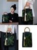 Green Bamboo Knot Qipao Handbag Vintage Style Hanfu Women's Tote Bag