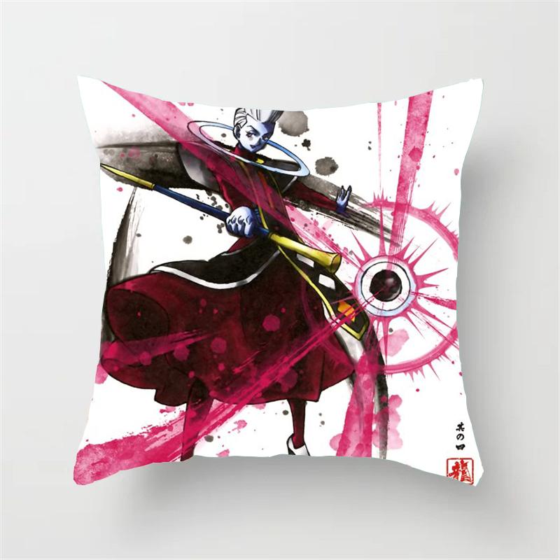 Anime Dragon Ball Pillow Cover Cartoons Son Goku Action Figures 45x45cm Square Pillowcase Sofa Decor Cushion Cover Toys Gifts