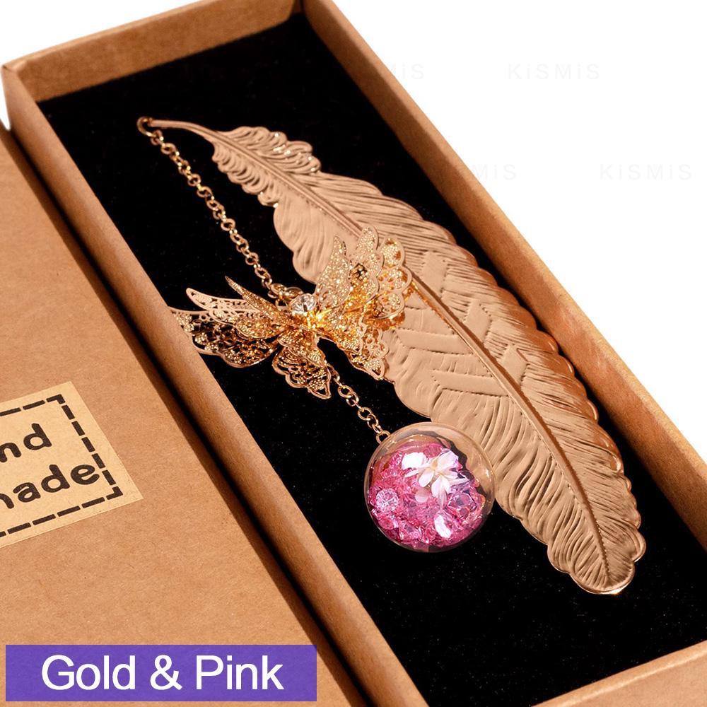 Elegant Metal Feather Bookmark Perfect Gift for Women Book Lovers Teachers Mom Birthday Christmas Mothers Day Present