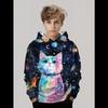 3D Kids Clothing Long Hooded Sweatshirt Girls Cute Cat Printed Clothing Kids Casual Comfortable Outdoor