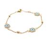 Miyuki Blaues Auge Armband Goldene Kette Armband Auge Türkei Armband Modeschmuck