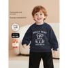 Yidian Boys' Fleece Sweatshirt 2026 Winter New Style Boys' Casual, Stylish and Versatile Top, Warm Long-Sleeved T-Shirt