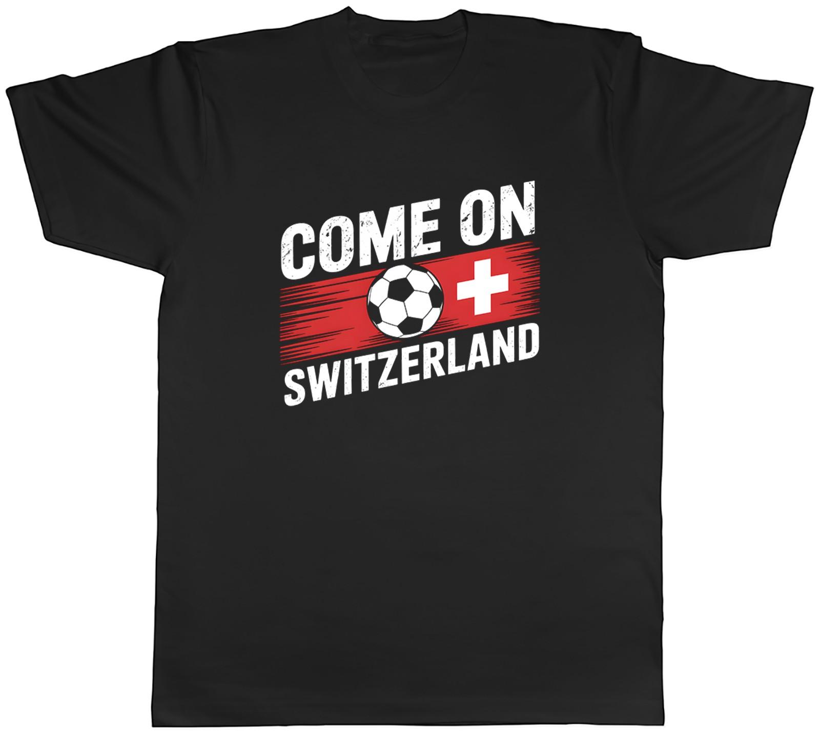 Come on Switzerland Supporter Football Fan Mens T-Shirt Tee Gift Top L