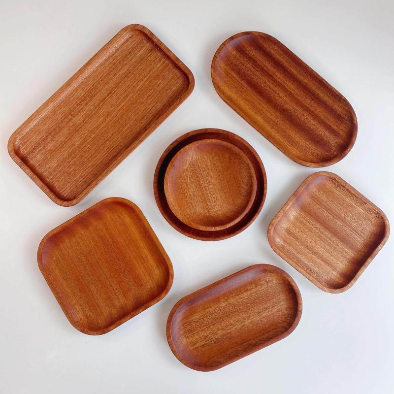 Jingbaodi Japanese Style Solid Wood Serving Trays