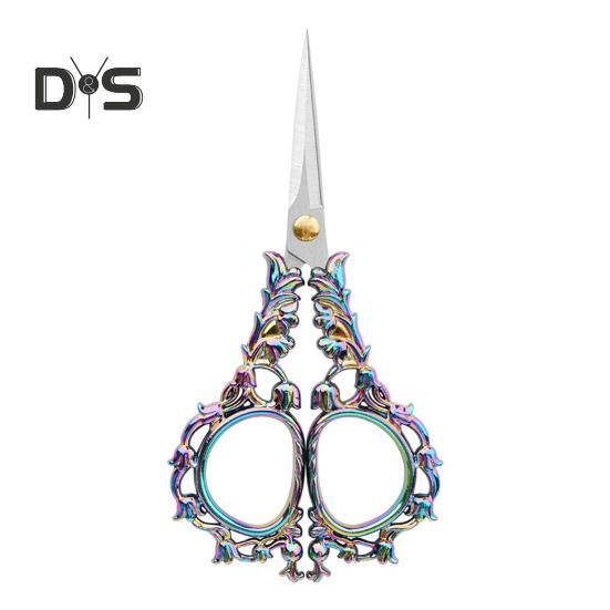 Vintage Carved Flower Scissors Heavy Duty Stainless Steel Sharp Blade Multipurpose Tailor Scissors DIY Embroidery Arts Crafts Crochet Yarn Needlework