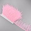 1Meter Colorful Ostrich Feathers On Ribbon Tape 10-15Cm Feather Fabric Tassel Fringe Trim Flecos Sewing Needlework Clothes Decor