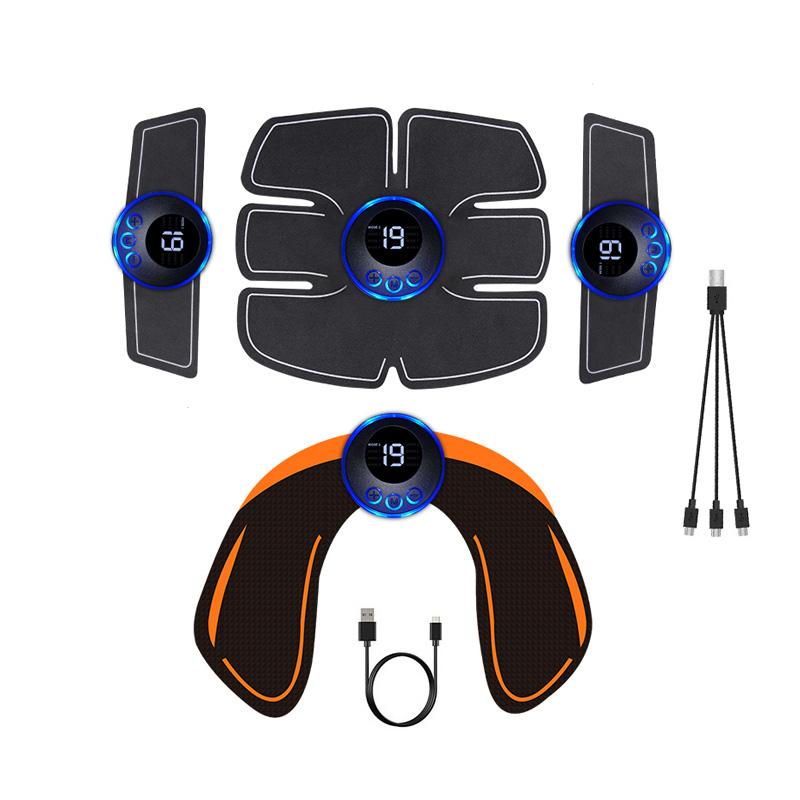 EMS Muskelstimulator, Bauchmuskeltrainer, Muskeltoner, USB-wiederaufladbar, elektrisches Massagegerät für Beine, Arme und Bauch, Gewichtsverlust, Fitness-Workout, Unise