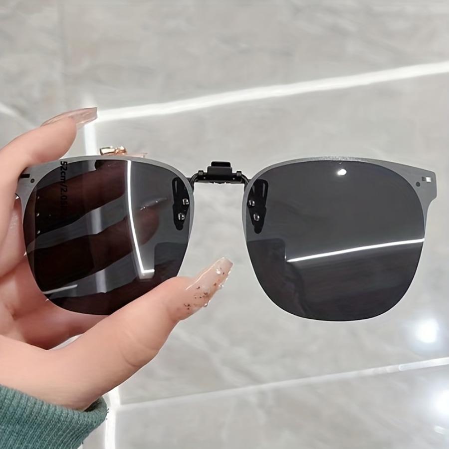 Polarized Unisex Clip on Flip up Sunglasses over Prescription and Reading Glasses Frames