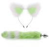 4Pcs/Set Cute Fox Tail Anal Plug Cat Ears Headbands Set Nipple Clip Neck Collar Cosplay Sex Toys For Women