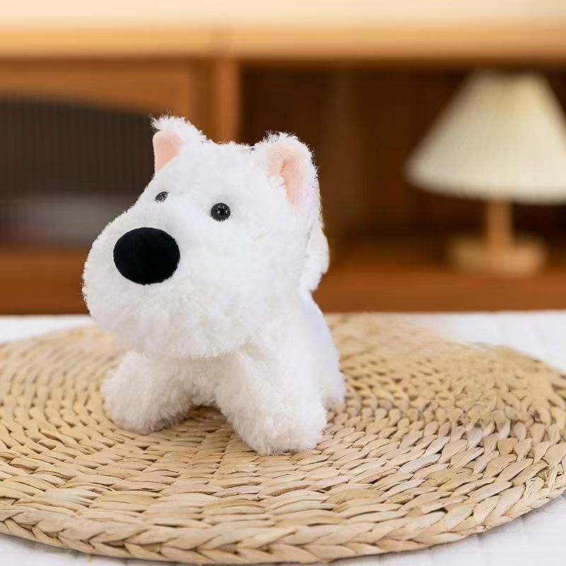 

West Highland Dog Plush Colored Rope Pendant Night Market ground marketing activities Throwing gifts Children s dolls Backpack pendant 15cm【0.045kg】