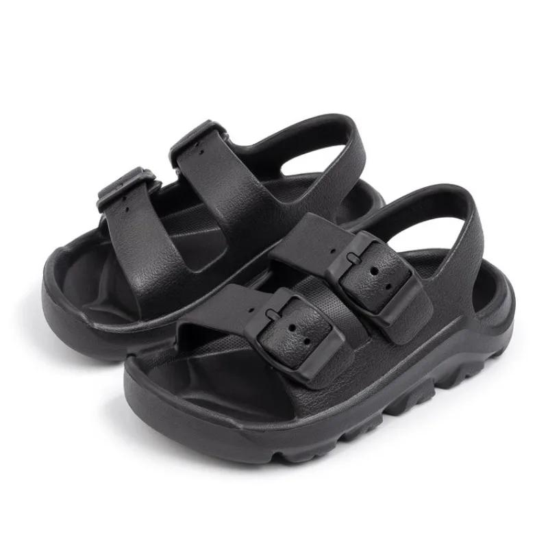 

Toddlers Summer Girls Open-toe Sandals New Boys Simple Children School Sandals Soft Solid Color Shoes Kids Fashion Beach Sandals 24