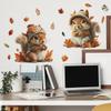 Cartoon Autumn and Winter Squirrel Hazelnut Bedroom Living Room Home Beautification and Decoration Stickers