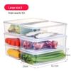 Plastic Japanese-Style Fresh-Keeping Box with Lid for Refrigerator Storage
