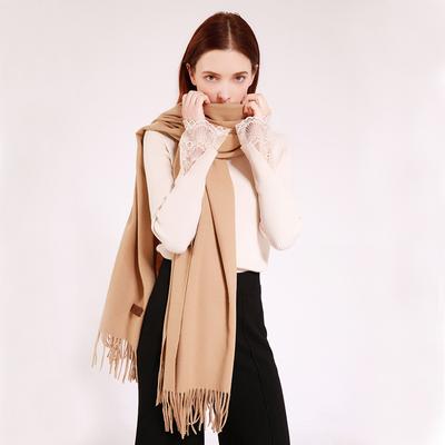 Retro High Quality Winter Warm Faux Wool Thick Scarf Shawl For Women Fall Winter