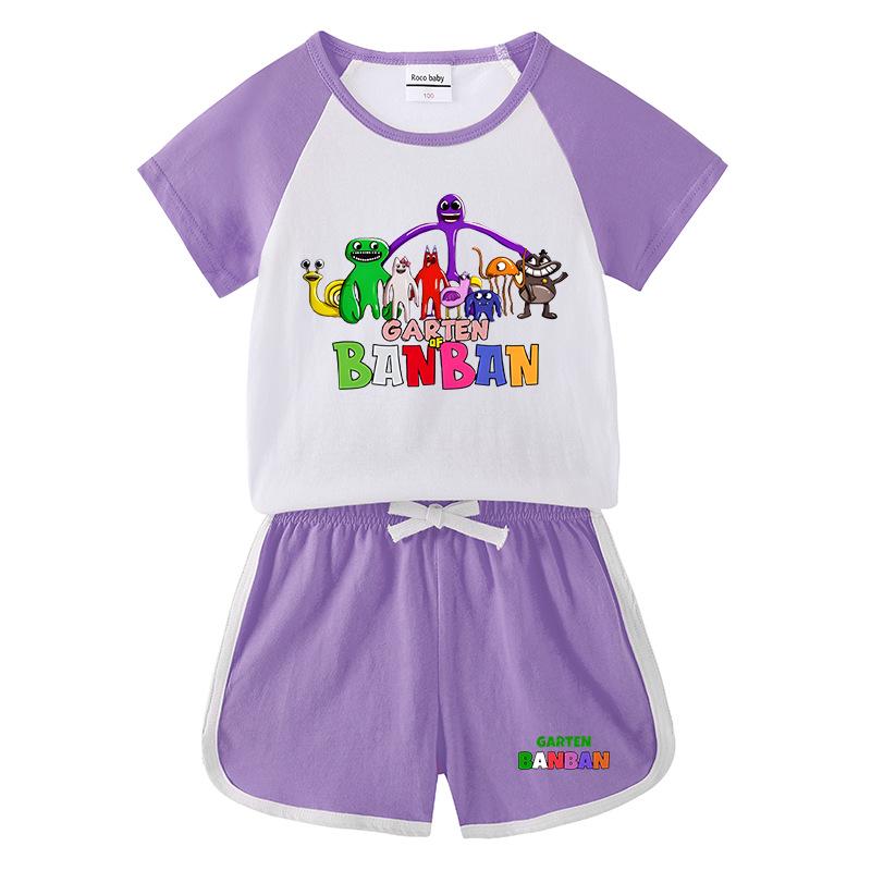 2025 Kids' Summer Outfit: Boys & Girls Casual Two-Piece Set - T-Shirt & Hot Pants