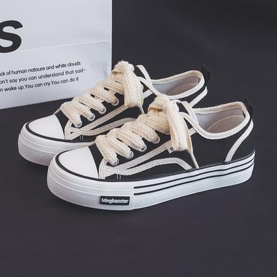 Dámské plátěné boty, jarní novinka, platforma, sušenkové boty, nikové boty, všestranné ležérní boty na palubovce