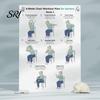 Senior Fitness Chair Exercises 4Pcs 4-Week Exercise Chart for Seniors Full Body Seated Stretching No Equipment Workout & Strength Poster Low-Impact