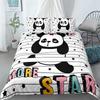 Panda Printed 2/3pcs Bedding Set Bamboo Duvet Cover for Adult Child Bedclothes and Pillowcases Comforter Covers Bed Sets King