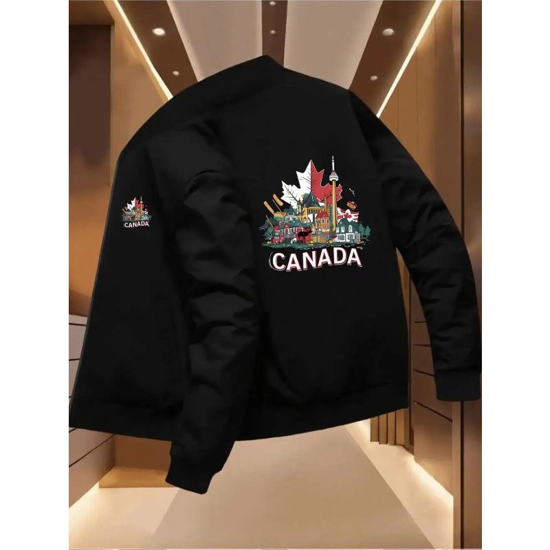 Solid Color Men s Fleece Baseball Jacket, Thick Warm & Breathable, Great for Outdoor Activities S