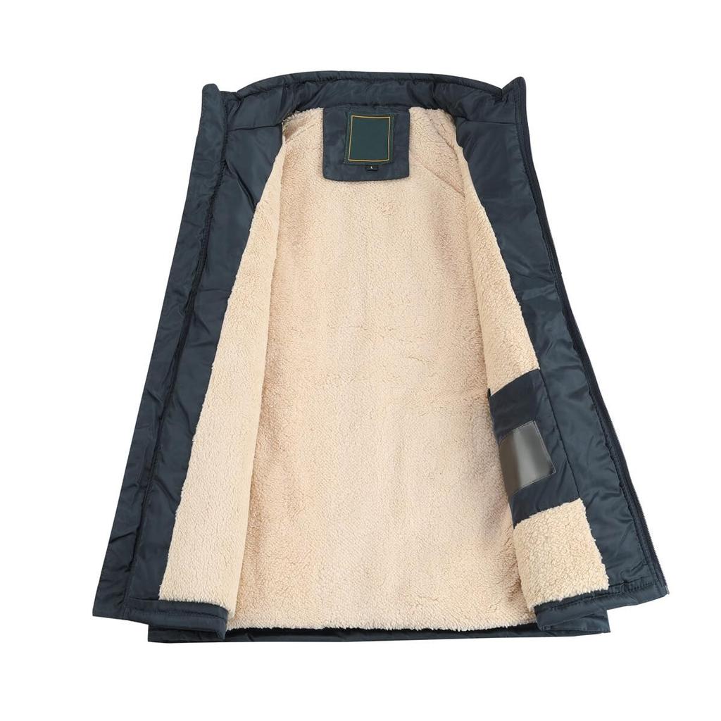 AOWOFS Polstrovaná rybářská velká teplá a větruodolná a outdoorová vesta na podzim a ideální pro a velikosti Pánská vesta, Velikost, Podšitá fleecem, Odolná,