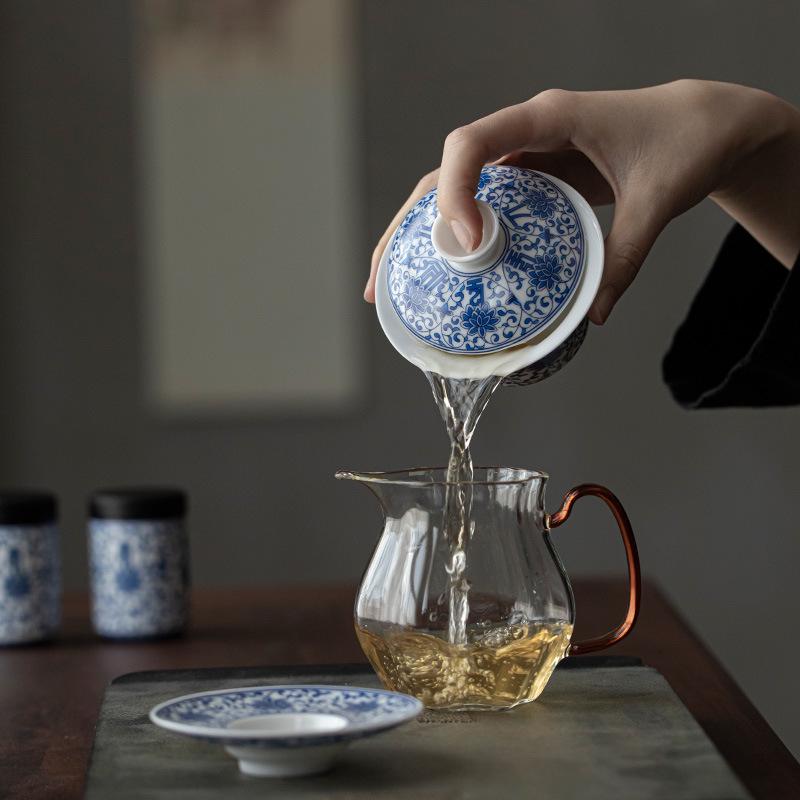 Dehua Blue & White Gongfu Tea Set – Ideal for Festivals, Housewarming, Corporate Events, Annual Meetings, and Customized Souvenirs