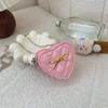 Solid Shape Love Color Bow Chain Shoulder Bag Children Outdoor Bag Crossbody