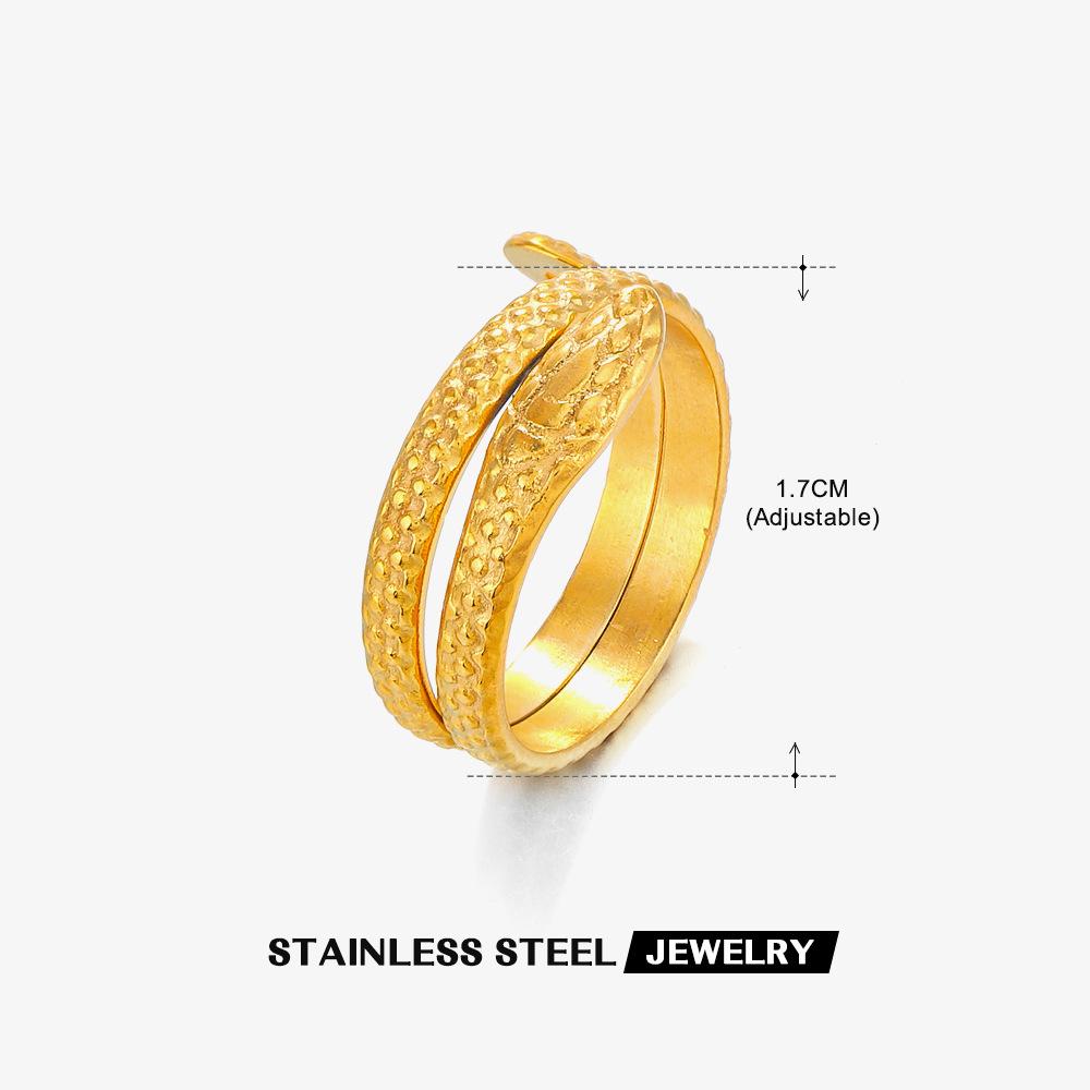 Stainless Steel Geometric Heart Leaves Ring For Women Personality Trendy Open Finger Ring Jewelry All Match