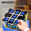 Tic Tac Toe Game Barn Elektroniske Leker Noughts and Crosses Game Memory Training Infinite Bærbare reisespill for barn Voksen
