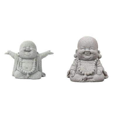 Sandstone Buddhist Monk Desktop Display Ornament for Home Shelves Decoration