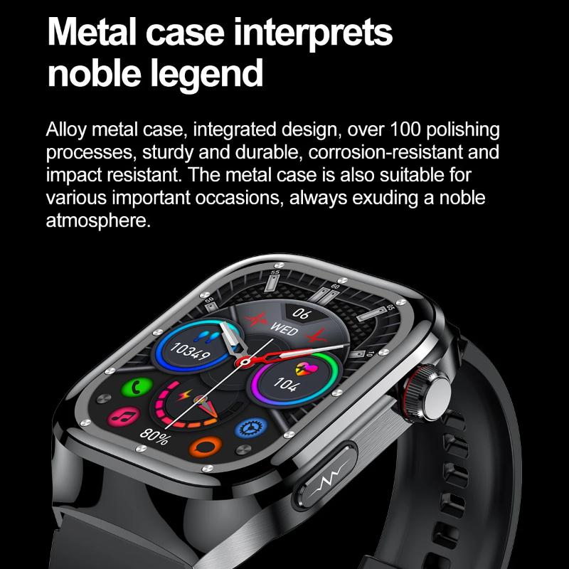 2025 New High-end Laser Detection Health HD Smart Watch Men ECG+PPG Precise BP Fat Uric Acid Call Sports Pulse Tracking Watche