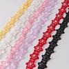 Beaded Floral Trim Flower Ribbon Embroidery Trim Lace Strip Embroidered Diy Handmade Patchwork Sewing Supplies Wedding Craft