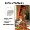 Vintage Red Hair Lady 2D Aluminum Wall Art 8x12 Inch - No Power Easy Hang Home Decor for Bedroom Living Room