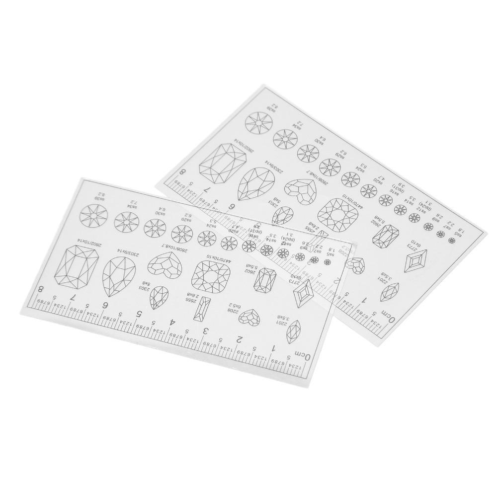 10pcs Transparent Transparent Nail Ruler Ultra Thin Nail Size Measuring Tool DIY Nail Art Making