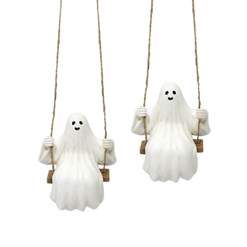 Swinging Phantoms Outdoor Decoration Shatterproofed Resin Craft For Year Round Halloweens Enthusiasts