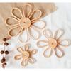 Flower Rattan Wall Decor Craft - Country Style Home Decoration Supplies Elegant Ornament for Festival Parties & Household Decor
