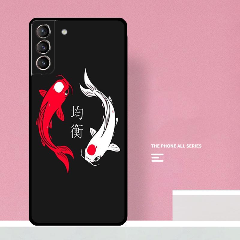 Chinese Koi Fishes Phone Case For Samsung Galaxy S25 S26 Ultra S20 S21 S22 S23 S24 S10 Plus S25 FE Cover Coque