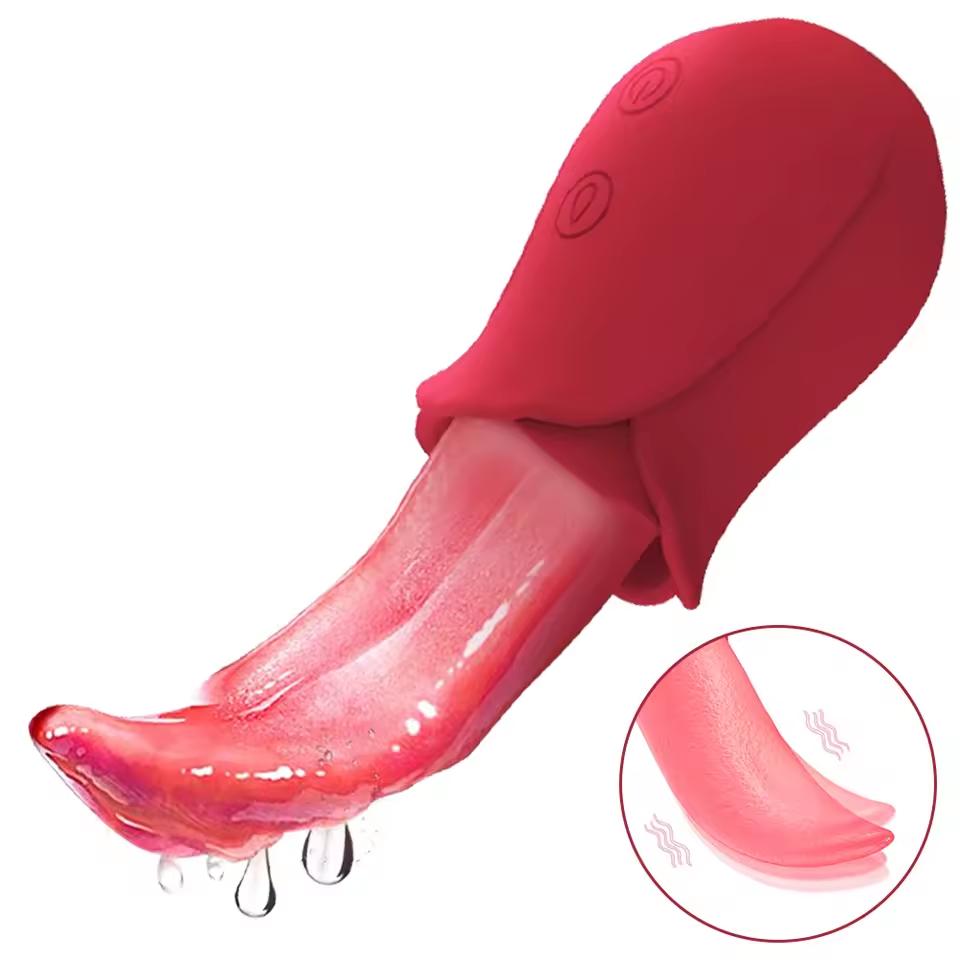 Tongue Licking Clitoral Vibrator for 18+ Women Adult Supplies Thrusting Vaginal Tapping G Spot Female Masturbator for Sex Toy