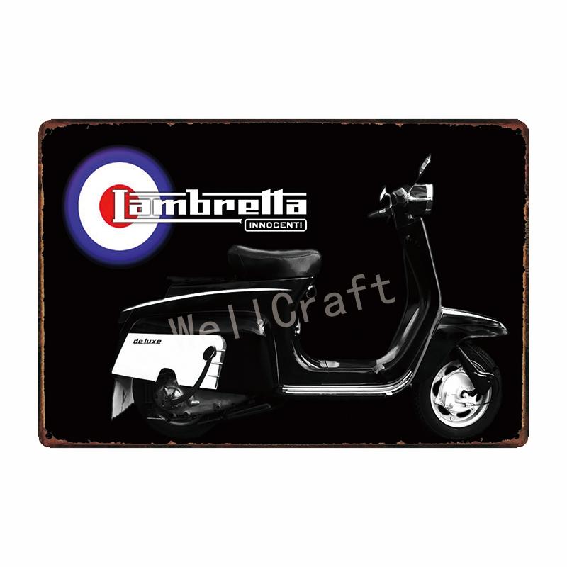 [ WellCraft ] Lambretta Motor Tin Sign Home Wall Plaque Painting Store Decor 20*30 CM FG-204