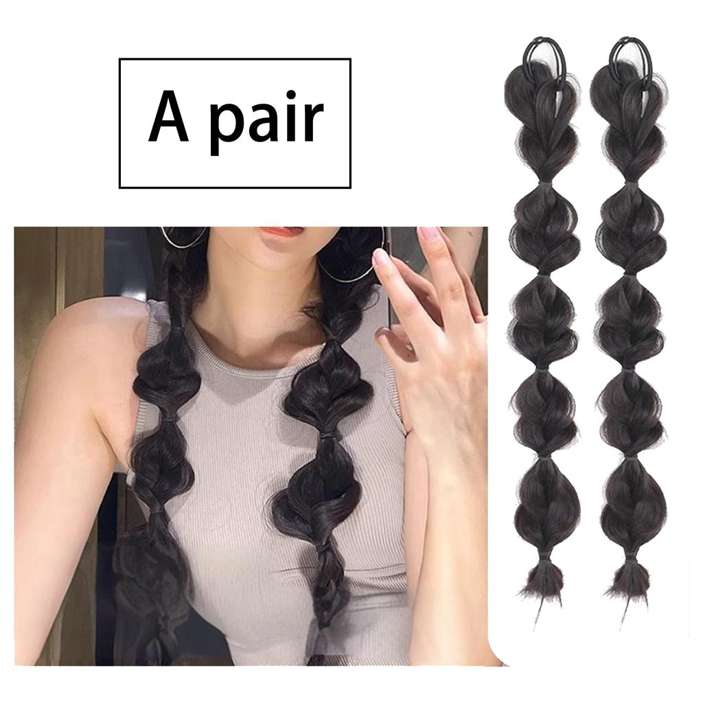 1 pár Copánky z bublinek Paruka Čelenka Syntetické Vlasové Příčesky pro Ženy DIY Stylingové Doplňky