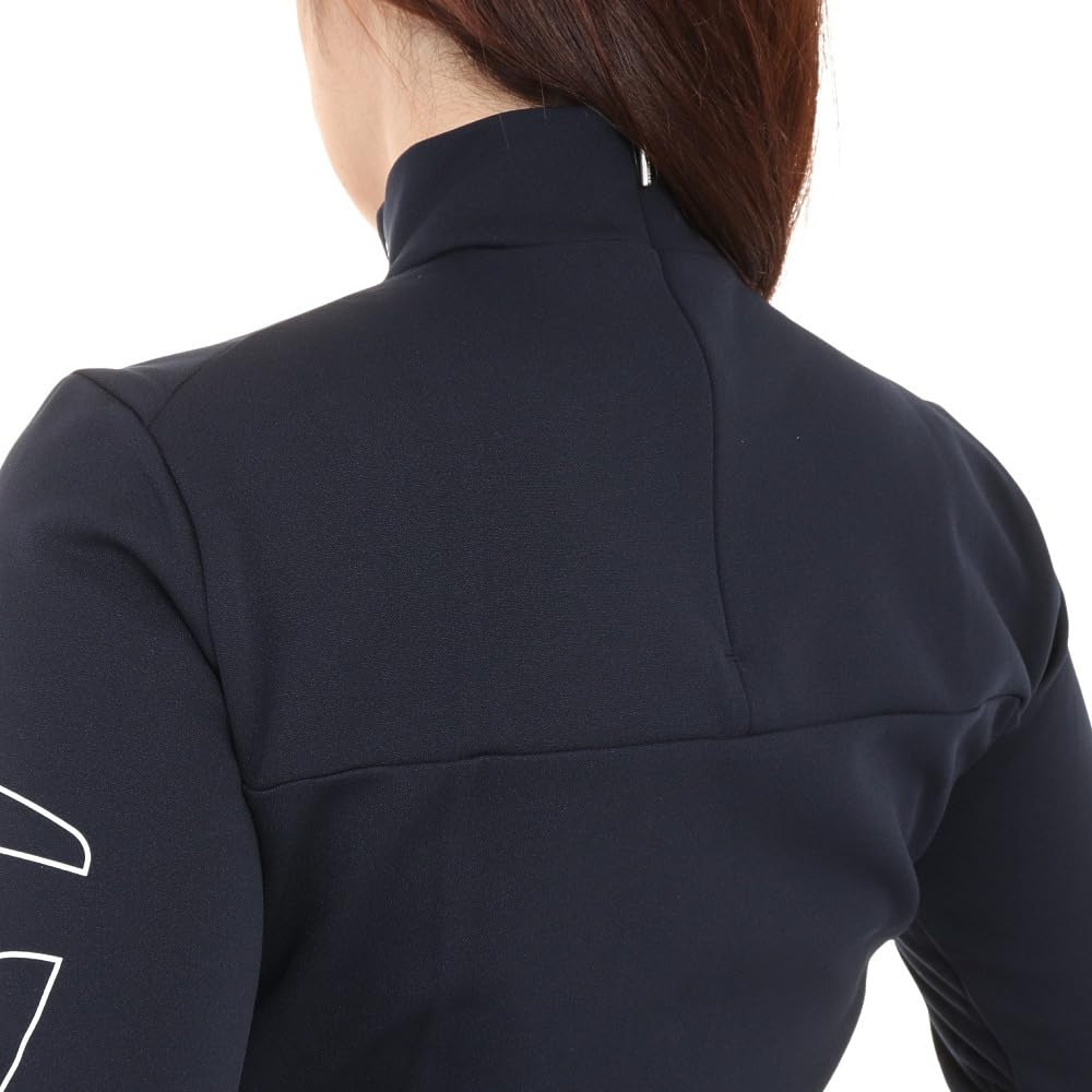 TaylorMade Club TM Brushed L/S Mock Shirt, Navy, Size L, Women's, 2023FW, TL171